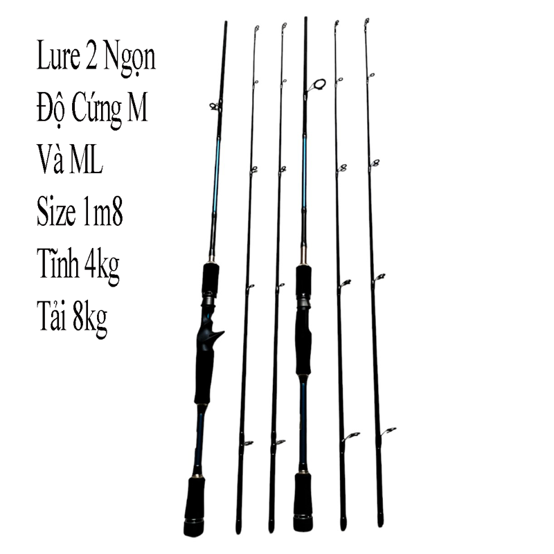 Cần Câu Lure Shimano 2 Ngọn M và ML Dài 1m8