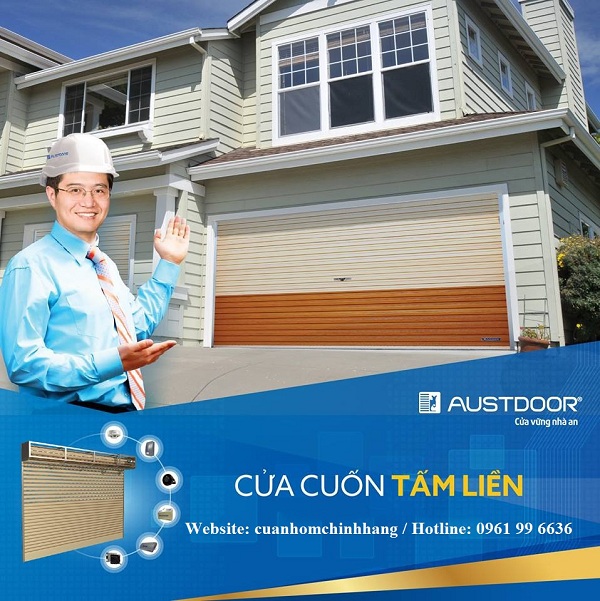 Cửa cuốn tấm liền Austdoor: Lựa chọn an toàn và tiện ích