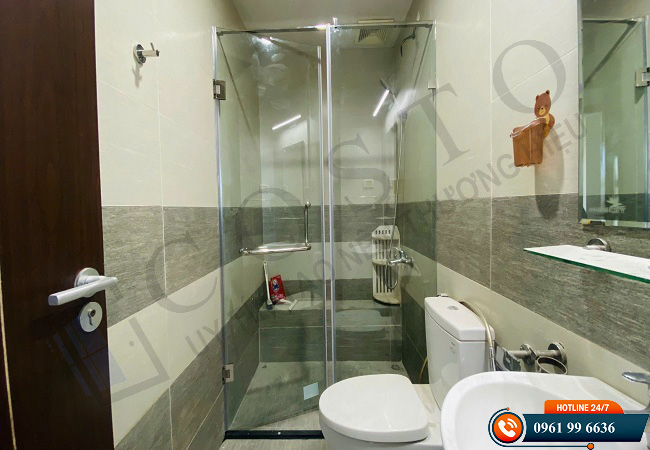 Vách kính nhà tắm cao cấp sang trọng cho phòng tắm hiện đại