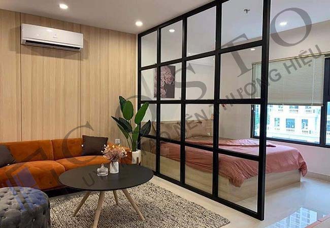 Vách ngăn nhôm kính phòng ngủ đẹp, giá tốt tại Hà Nội