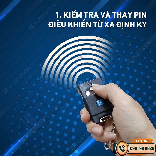 cửa cuốn Austdoor không mở được bằng điều khiển