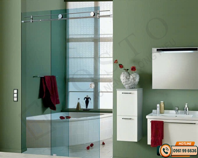 Cửa kính phòng tắm lùa 2 cánh