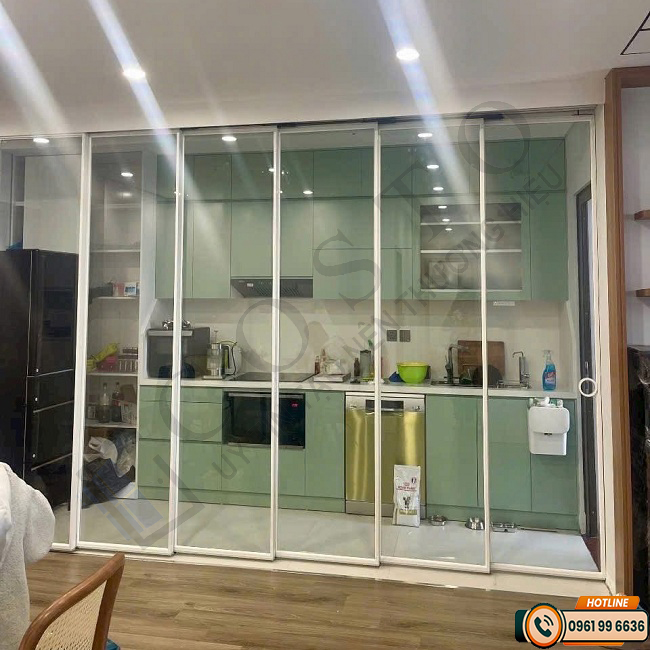 cửa nhôm Slim mở trượt