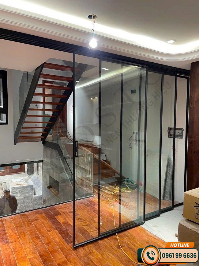 cửa Slim treo không ray dưới