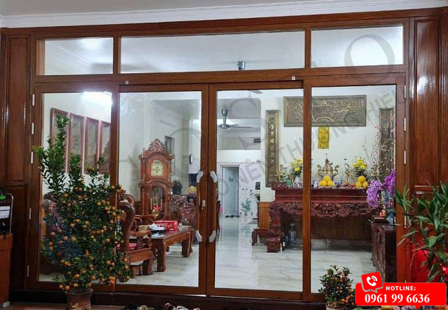 Cửa trượt quay nhôm kính cao cấp