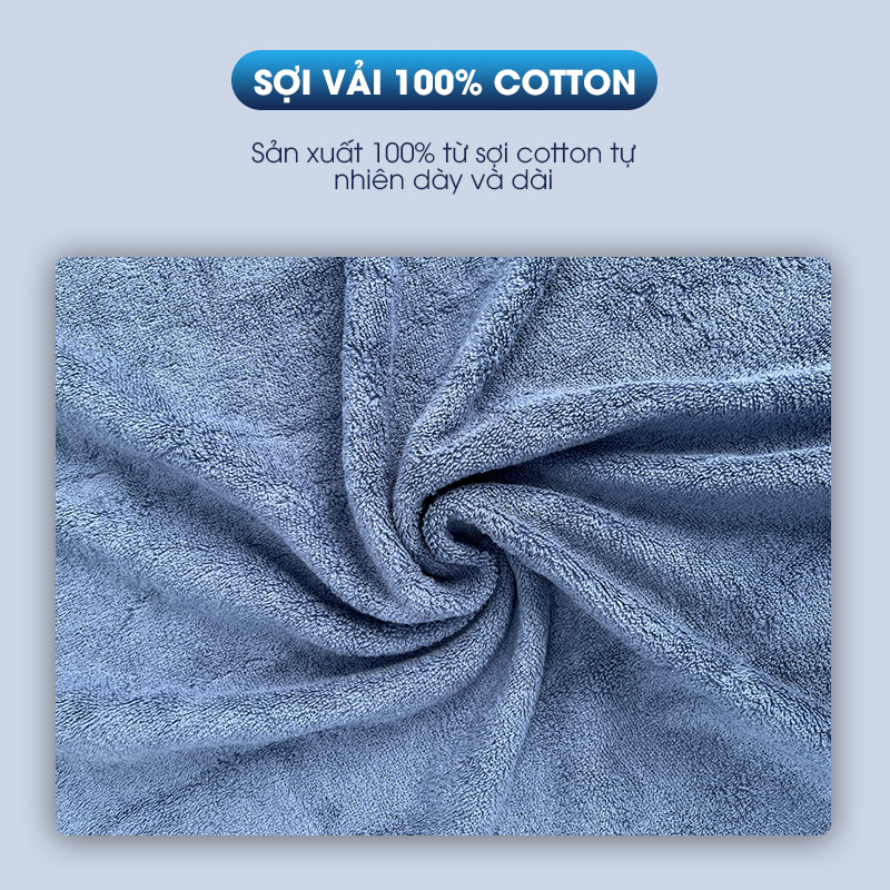 Khăn tắm khăn gọi khăn mặt LadoHome 100% cotton