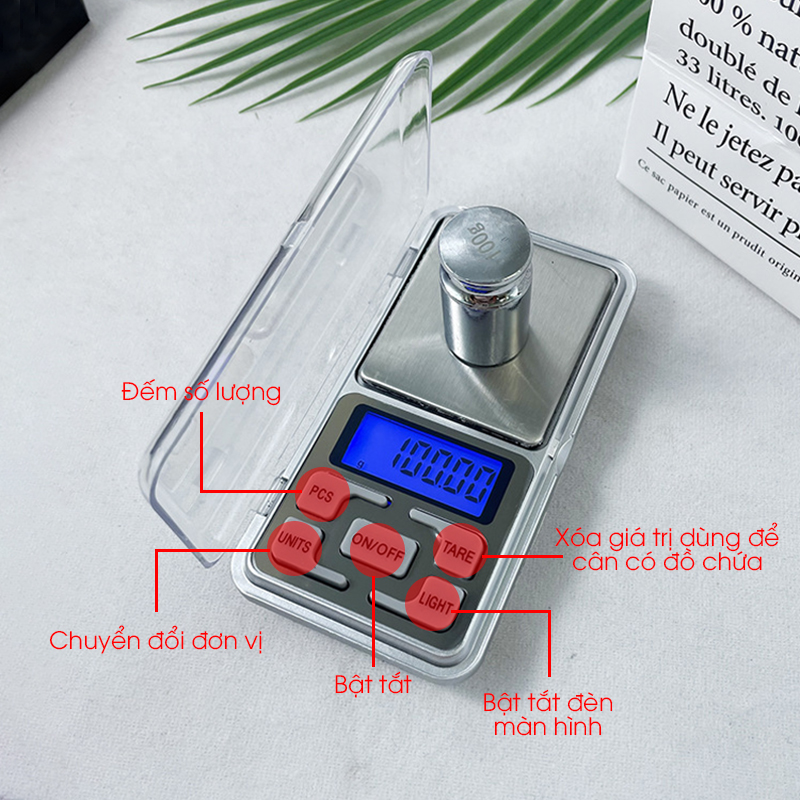Cân tiểu ly mini bỏ túi MH-01 có độ chính xác cao, đơn vị tính 0.01g tải trọng 500g