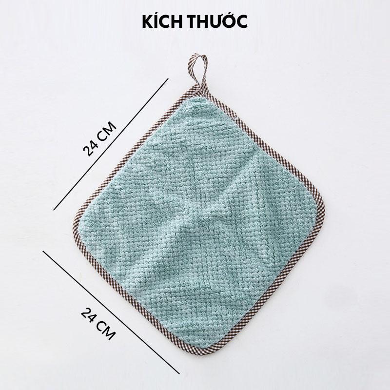 Combo 5 khăn vuông lau bếp lau tay lau kính