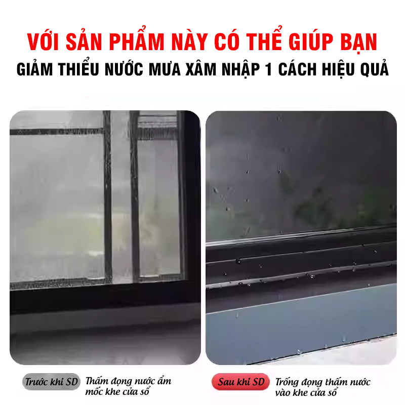 Tấm chắn nước mưa cho cửa sổ ngoài trời D1994, giúp ngăn mưa tạt và nước thấm lậu qua khe cửa sổ