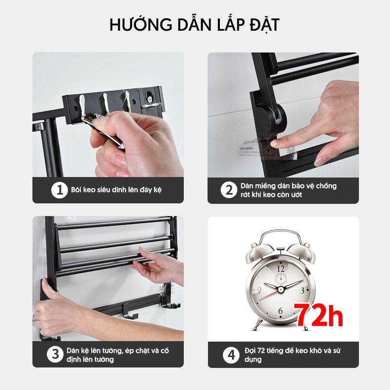 Giá treo khăn đa năng nhôm anod cao cấp SQ-6299