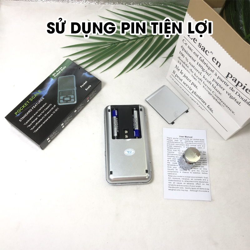 Cân tiểu ly mini bỏ túi MH-01 có độ chính xác cao, đơn vị tính 0.01g tải trọng 500g