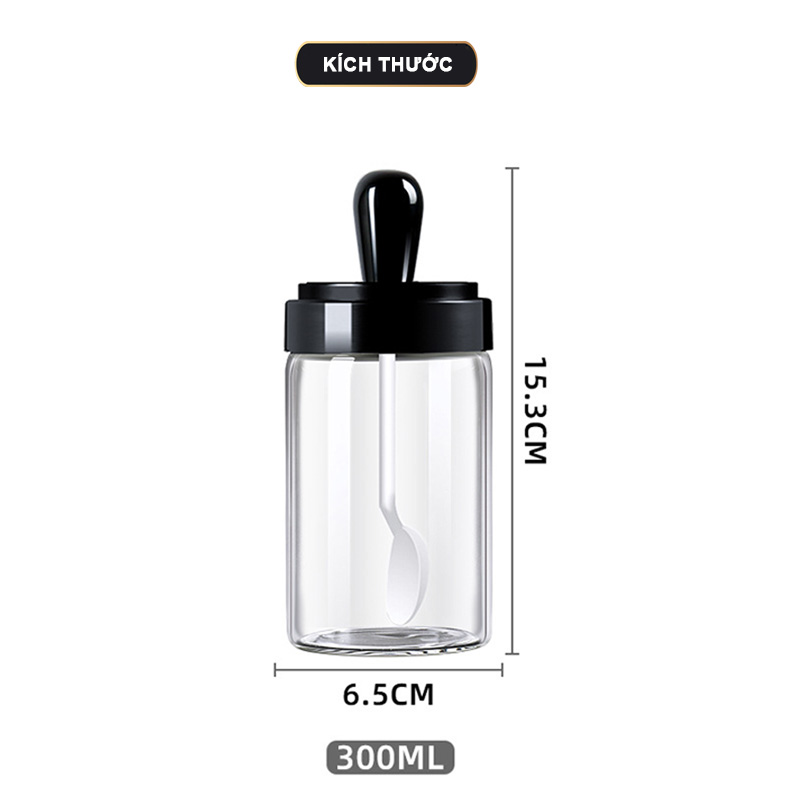 Lọ Đựng Gia Vị Thủy Tinh 300ml
