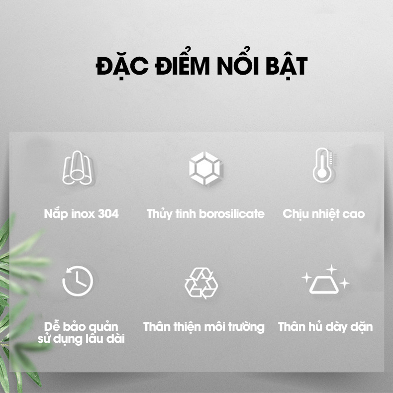 Hủ đựng trà thủy tinh, hủ đựng ngủ cốc nhà bếp, đồ ăn nhẹ snack, hủ gia vị có nắp bằng INOX cao cấp MFG-006