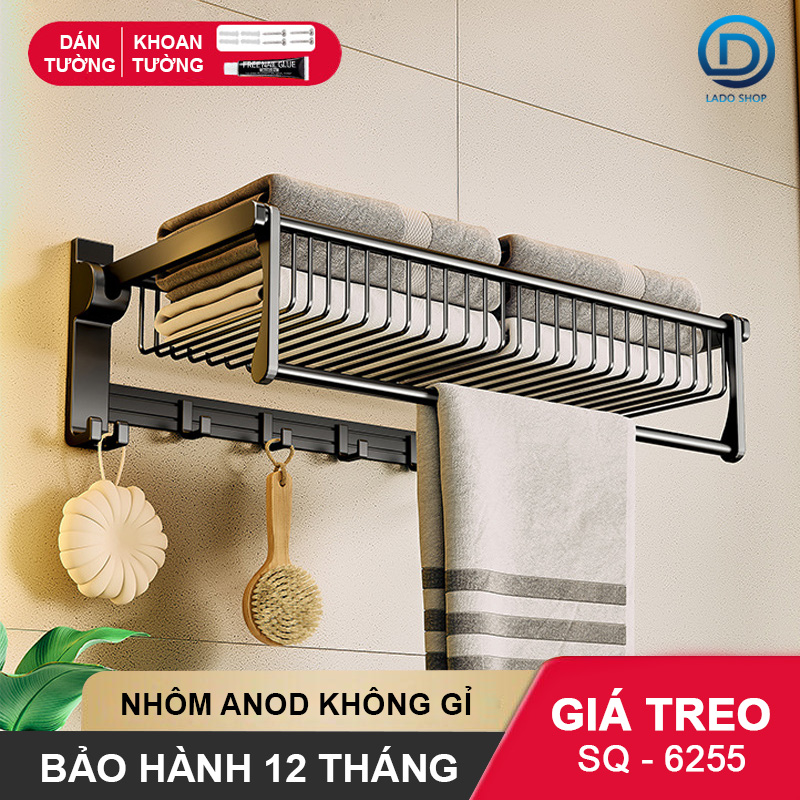 Giá kệ treo khăn đa năng nhôm anod SQ-6255
