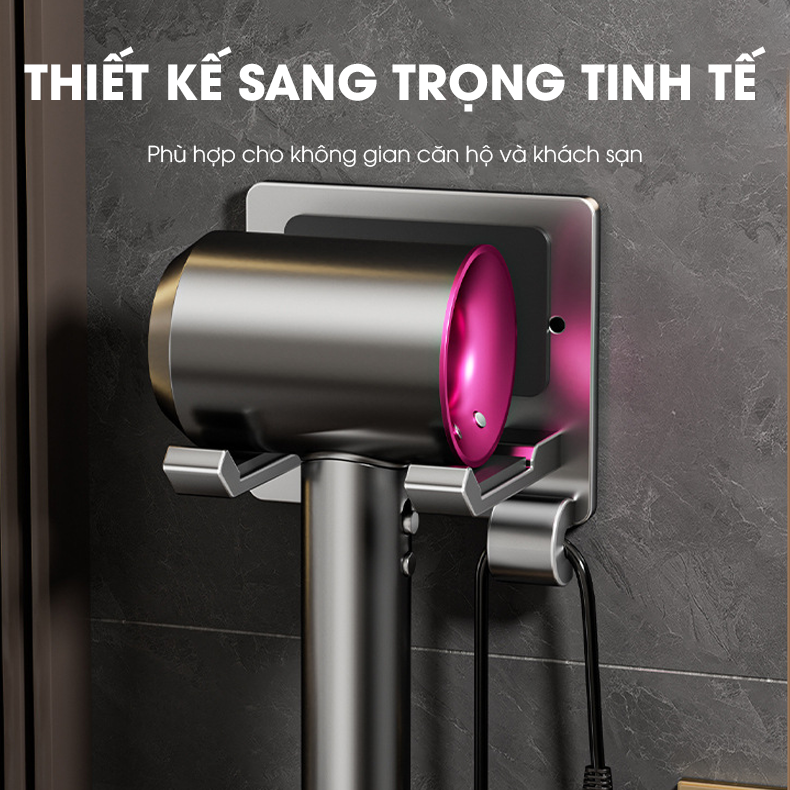 Giá treo máy sáy tóc chống trộm dán tường LD-7706 nhôm hợp kim không rỉ