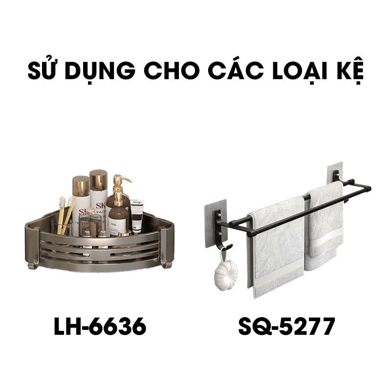 Miếng dán thay thế vít đôi cho giá treo khăn 5277, kệ góc 6636