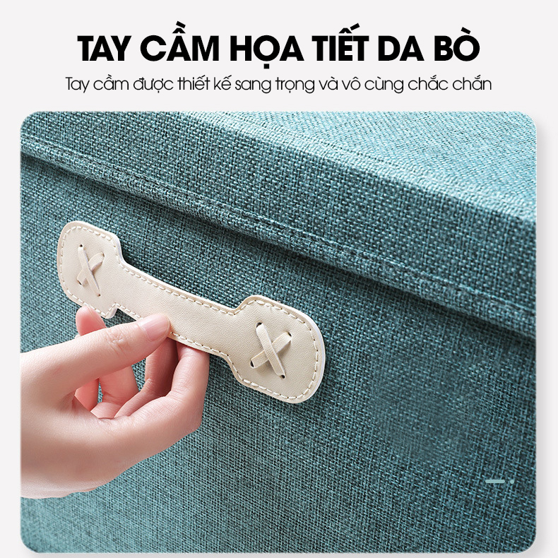 Hộp đựng đồ đa năng, quần áo chăn mền có nắp đậy LH-3107, vải lanh không dệt chất lượng cao, chống ẩm mốc, nhiều size