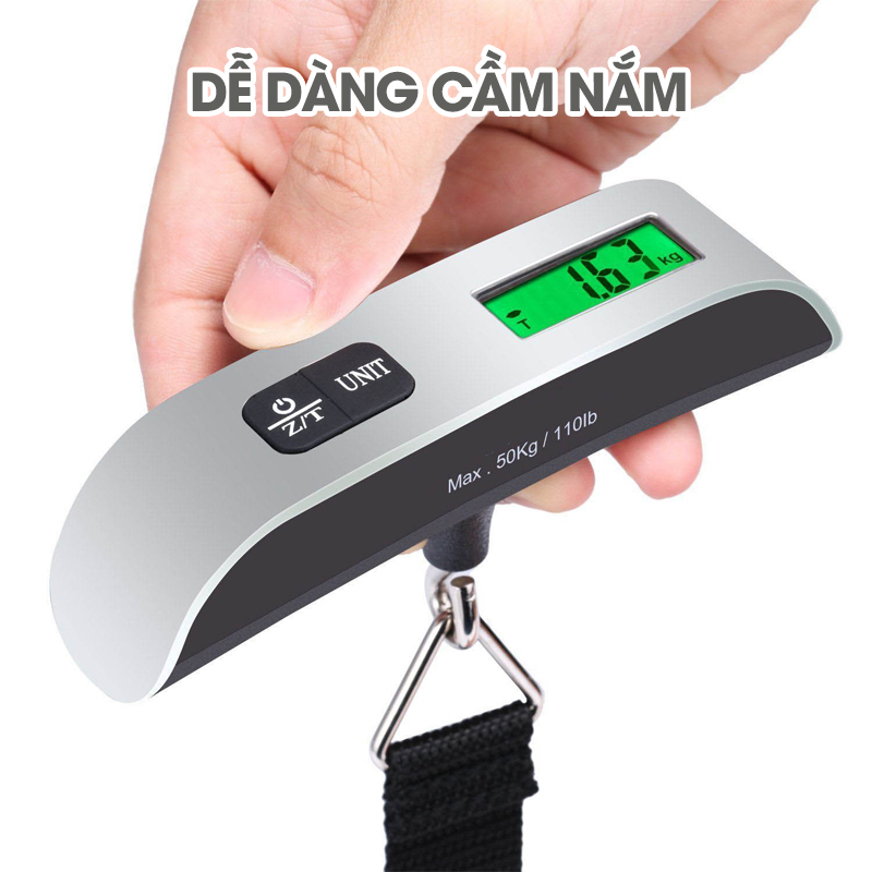 Cân cầm tay di động QJ-T8, cân treo hành lý, hàng chuyển phát nhanh 50kg