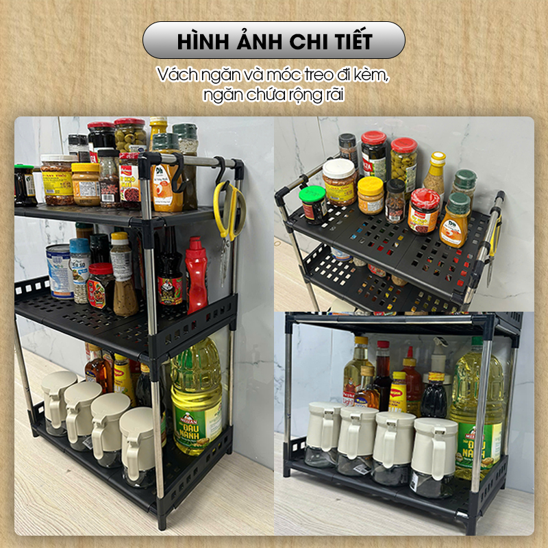 Kệ để gia vị nhà bếp khung inox chịu lực LD-3640