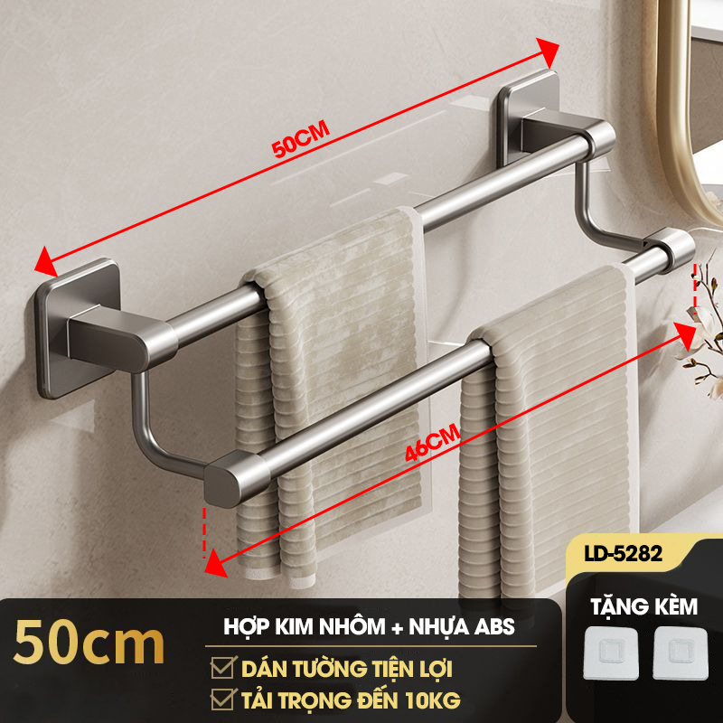Giá treo khăn nhà tắm LD-5282 hợp kim nhôm không rỉ