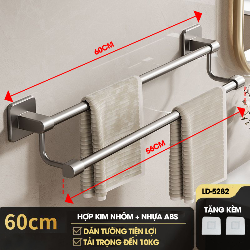 Giá treo khăn nhà tắm LD-5282 hợp kim nhôm không rỉ