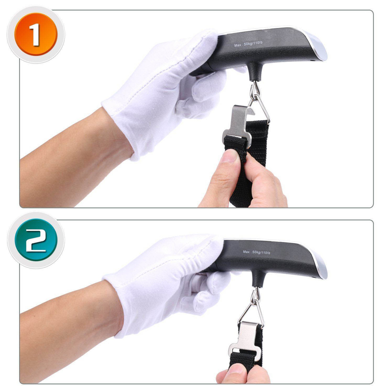 Cân cầm tay di động QJ-T8, cân treo hành lý, hàng chuyển phát nhanh 50kg