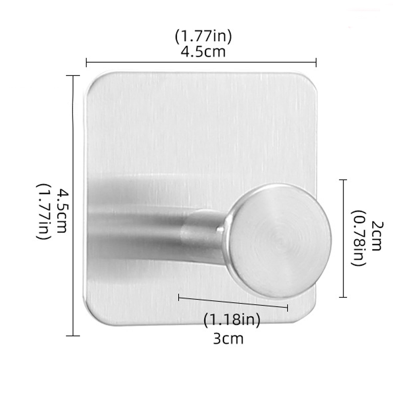 Móc dán tường móc treo đồ INOX 304 không rỉ IN02