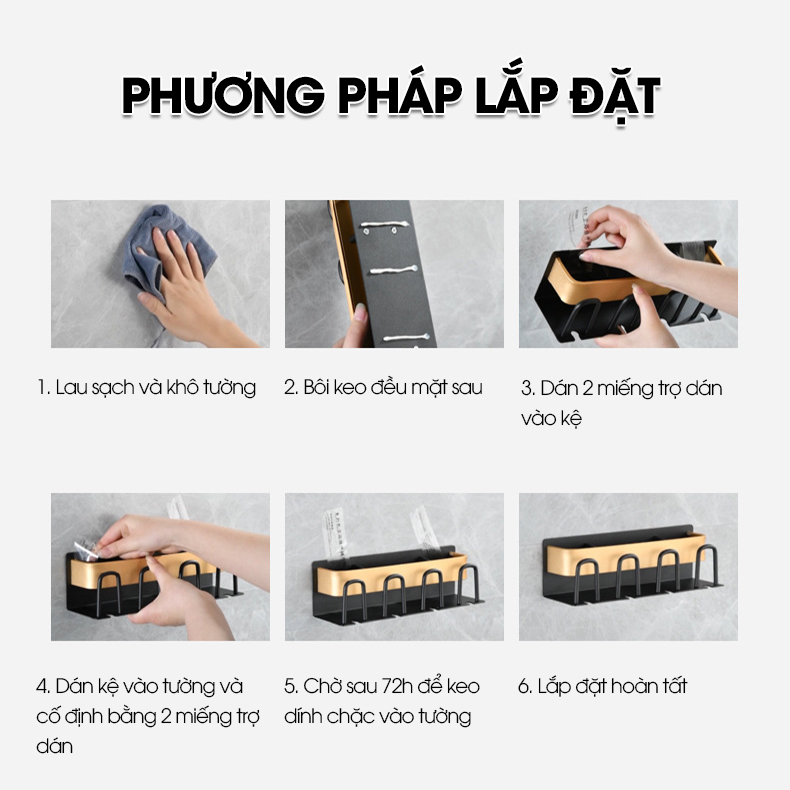 Kệ treo bàn chải và cốc đánh răng kèm cốc SQ-5268C