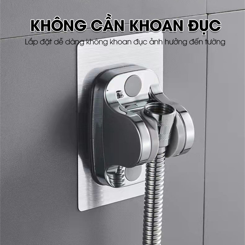 Giá đỡ vòi hoa sen dán tường có thể điều chỉnh góc nghiêng