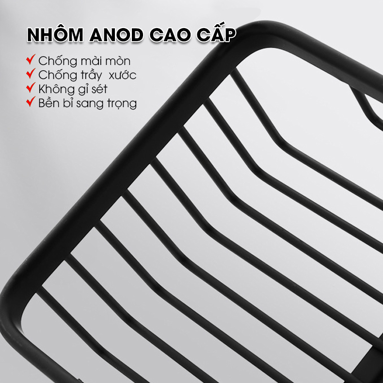 Kệ toilet để trên bồn vệ sinh nhà tắm SQ-5706 Nhôm Anod không gỉ