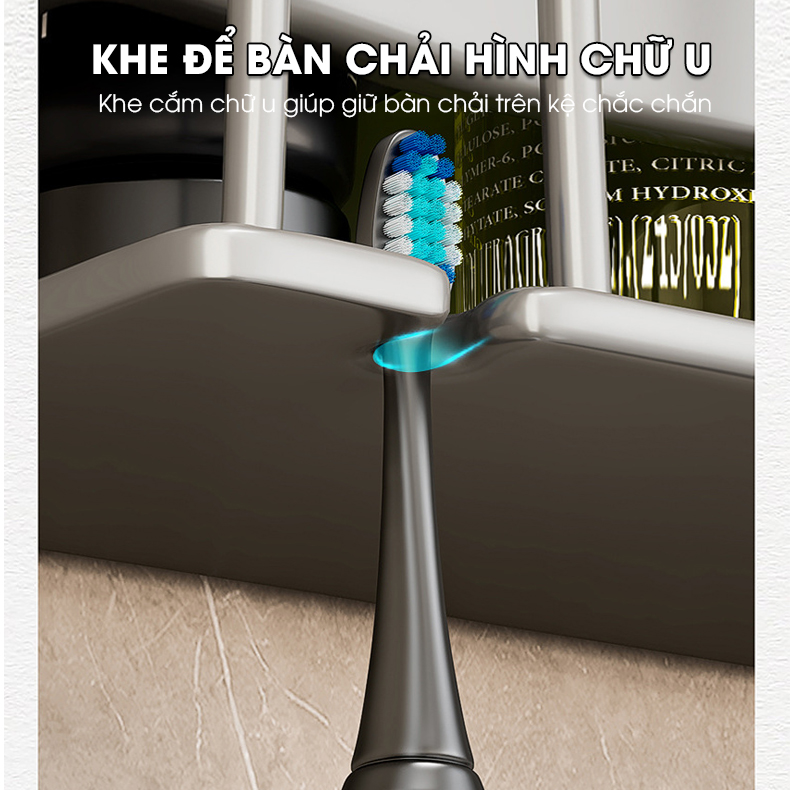 Kệ treo bàn chải và cốc đánh răng kèm cốc SQ-5268C