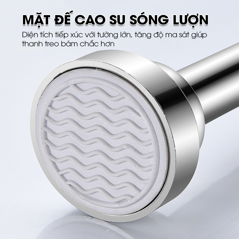 Thanh treo rèm nhà tắm, cửa sổ, ban công thanh treo quần áo thép không rỉ