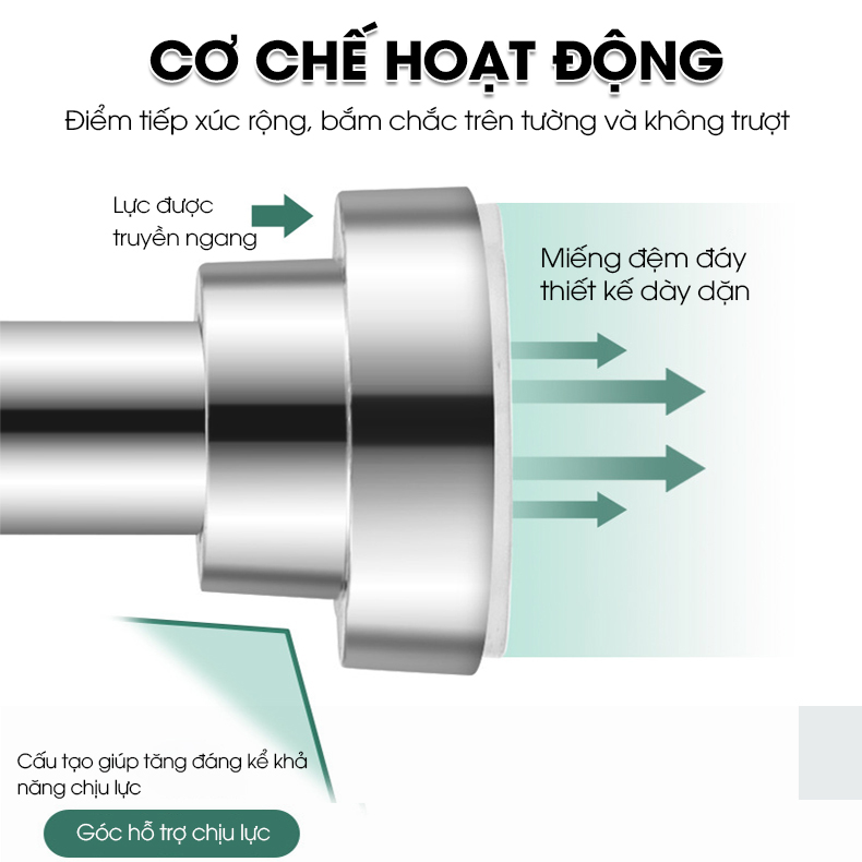 Thanh treo rèm nhà tắm, cửa sổ, ban công thanh treo quần áo thép không rỉ