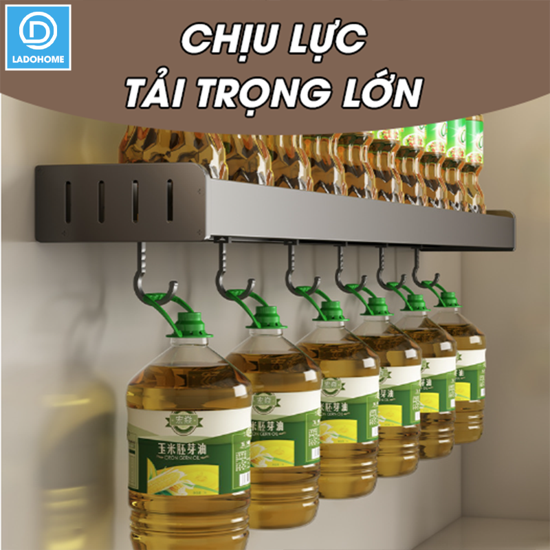 Kệ gia vị nhà bếp treo tường LD-5599 hợp kim nhôm không rỉ