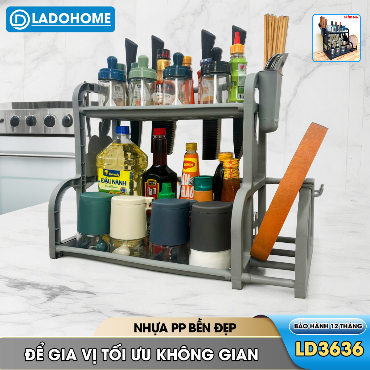 Kệ Đựng Gia Vị Nhà Bếp Chữ B