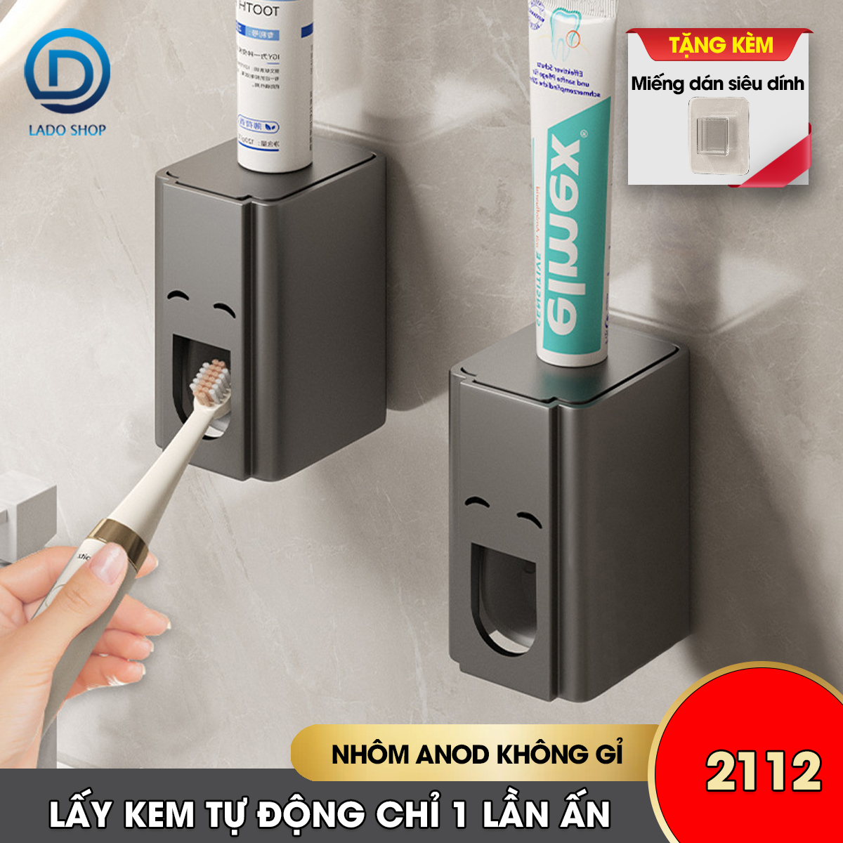 Dụng cụ lấy kem đánh răng tự động 2112 Nhôm Anod không rỉ