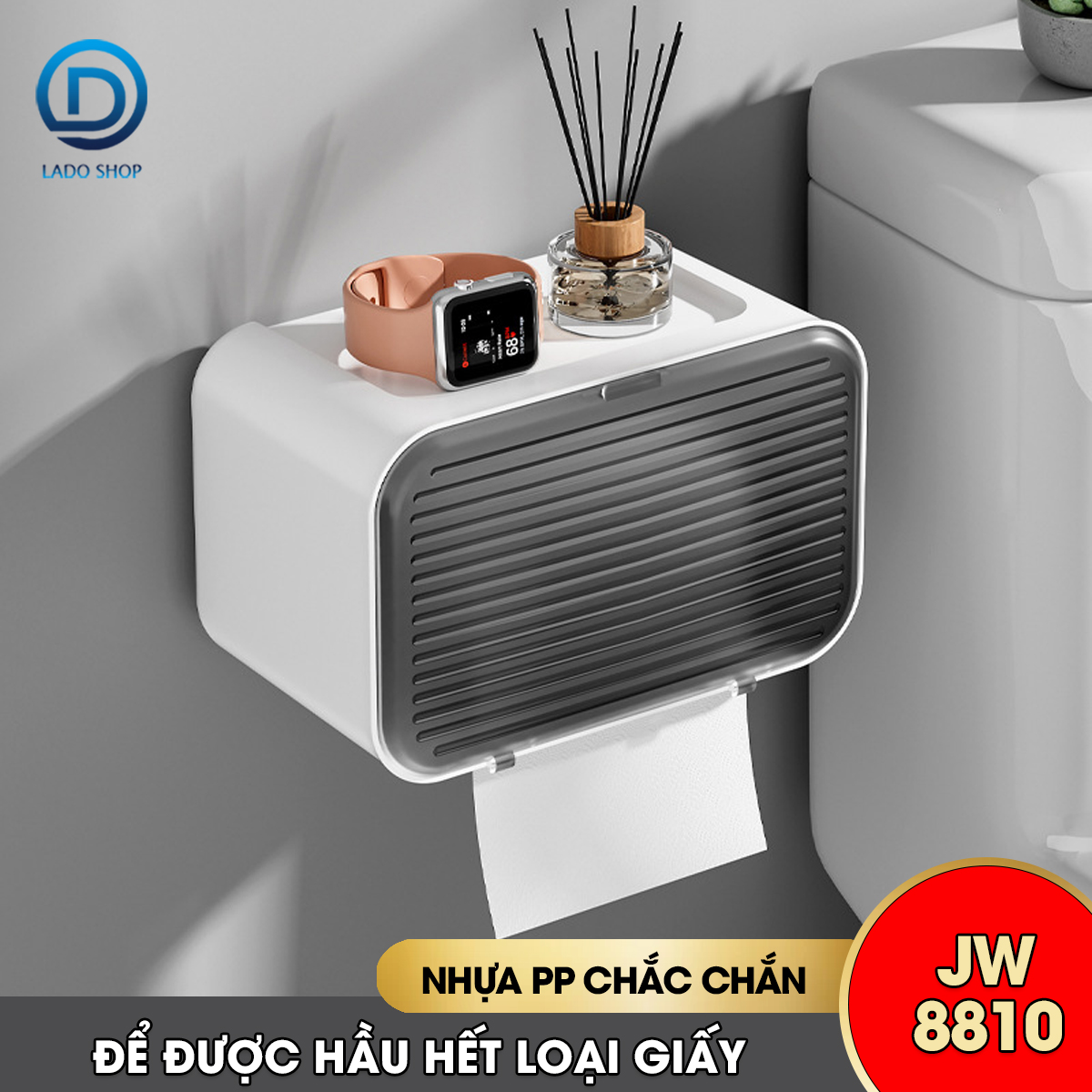 Hộp đựng giấy vệ sinh JW8810, đựng khăn giấy treo tường, nhựa PP nguyên sinh