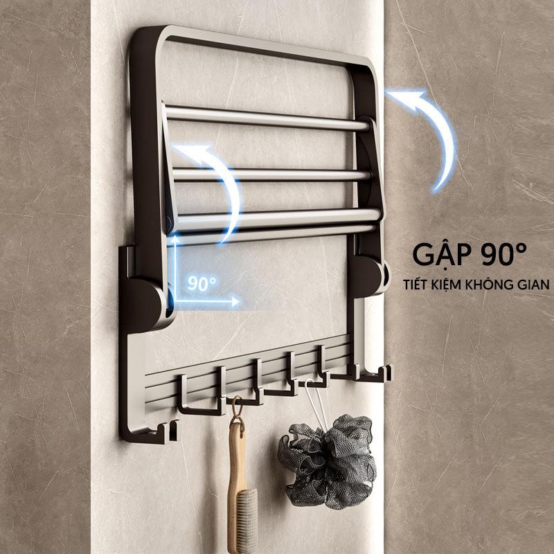 Giá treo khăn đa năng nhôm anod cao cấp SQ-6299