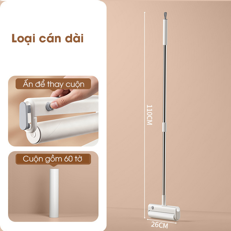 Con lăn hút bụi ga giường nệm sofa quần áo X7, con lăn dính bụi vải, lông thú hiệu quả nhanh chóng