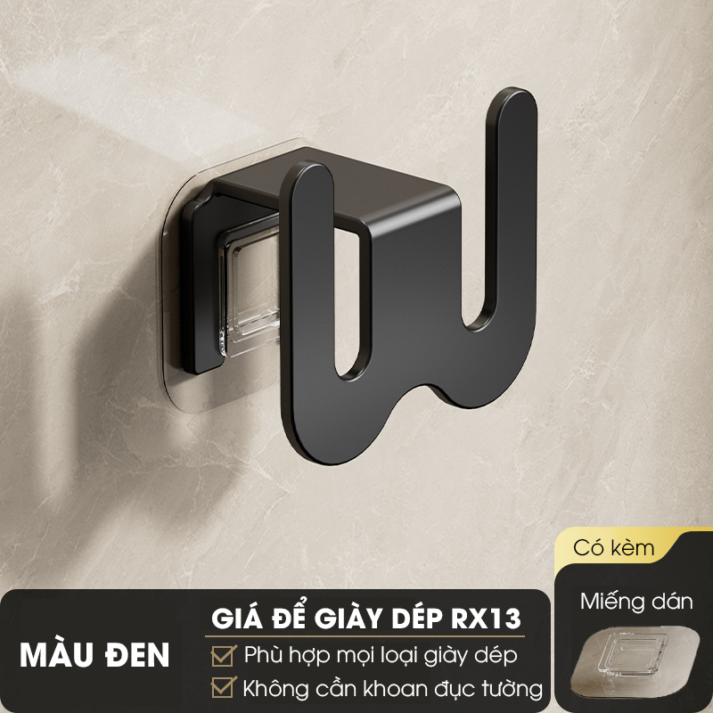 Giá để giày dép dán tường, móc treo giày dép trong nhà tắm RX13 Nhôm anod không rỉ