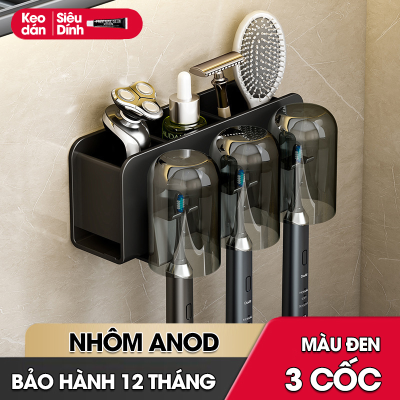 Kệ treo bàn chải và kem đánh răng có kèm cốc và dụng cụ nhã kem tự động LH-5478C