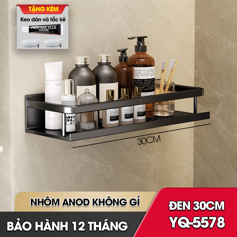 Kệ nhà tắm nhà bếp dán tường YQ-5578 Nhôm Anod không rỉ