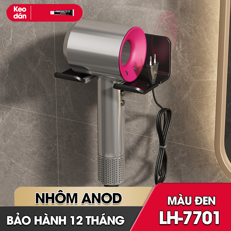 Giá treo máy xáy tóc dán tường LH-7701 nhôm anod không rỉ