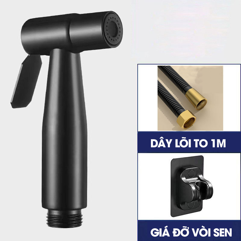 Bộ vòi xịt vệ sinh, vòi xịt toilet LD-9426 với đầu xịt inox 304 kết hợp dây dẫn lõi to 10mm giúp tăng lưu lượng nước