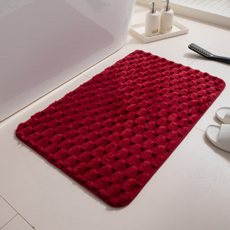 Thảm chùi chân lông nhung vân mai rùa lông dày mềm mịn chống trượt 40x60cm