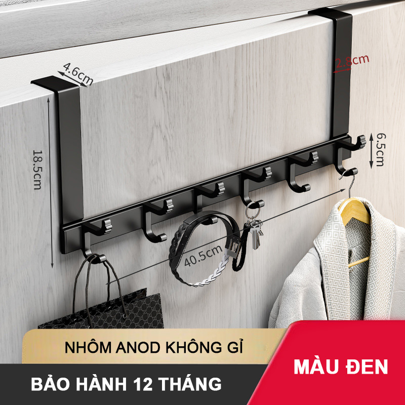 Móc treo sau cửa tiêt kiệm không gian SQ-RX05 nhôm anod
