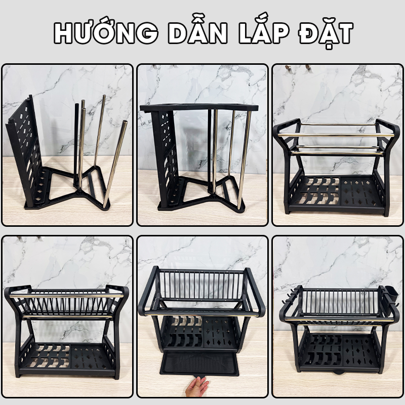 Kệ úp chén, kệ bát đĩa LH-3639
