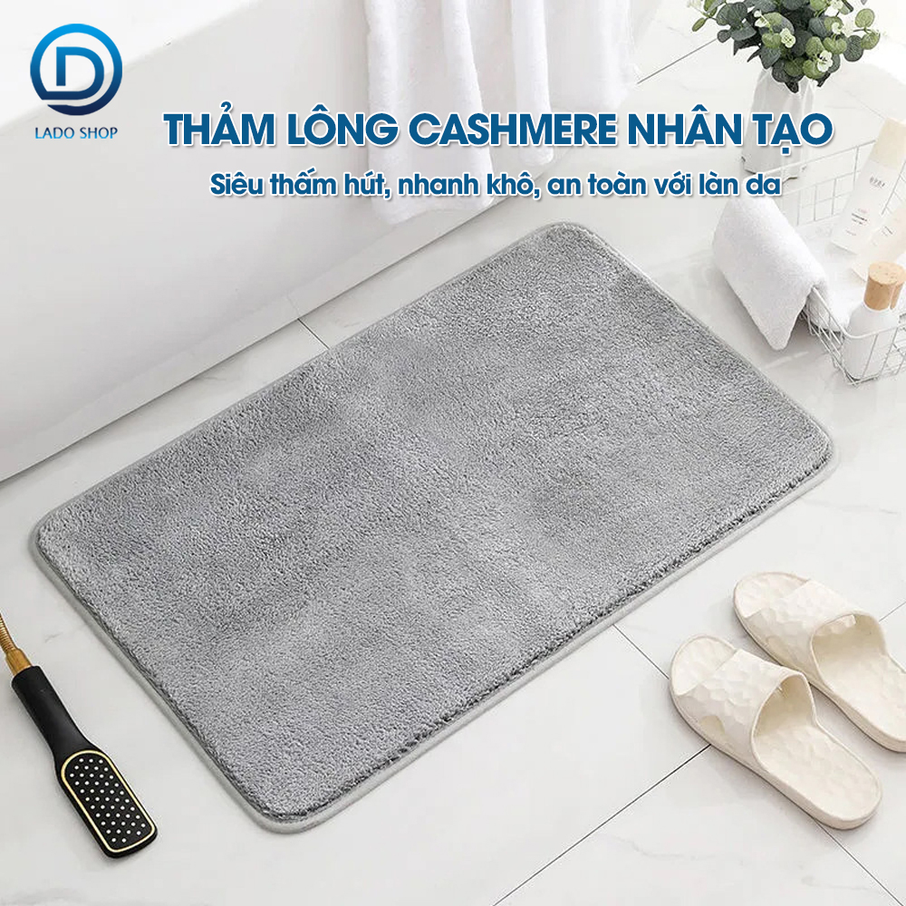 Thảm chùi chân lâu chân lông cashmere nhân tạo