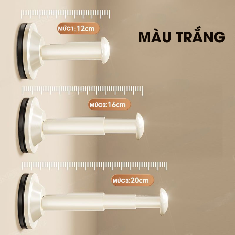 (Combo 3) Giá treo móc quần áo hút chân không LD-4105, có thể kéo dài hoặc thu gọn