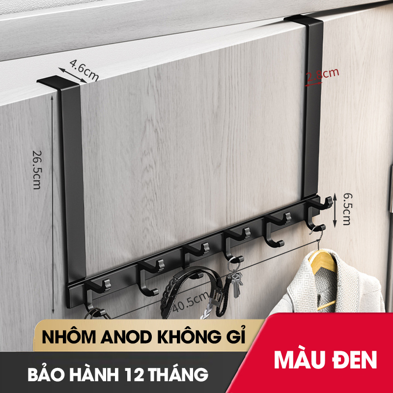 Móc treo sau cửa tiêt kiệm không gian SQ-RX05 nhôm anod